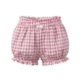 thumbnail image 5 of Umfun Girls Shorts Sweet Gingham Ruffle Bloomers with Elastic Waist & Bow - Cute Shorts Summer Beach Vacation & Casual Play Wears, 5 of 8