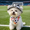 thumbnail image 5 of Dog Sun Hat drool bib set, Adjustable Princess Dog Bucket Hat with Ear Holes, Hat for Pupies Small Dogs Cat Outdoor Sport, 5 of 5