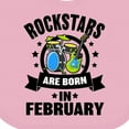 thumbnail image 4 of Inktastic Rockstars Are Born in February Birthday Boys or Girls Baby Bib, 4 of 4