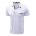 thumbnail image 5 of WAYUTE Polo Shirts for Men Short Sleeve Button Down Classic Fit Soolid Color Golf Shirt with Front Pocket Lightweight Casual Outdoor, 5 of 6