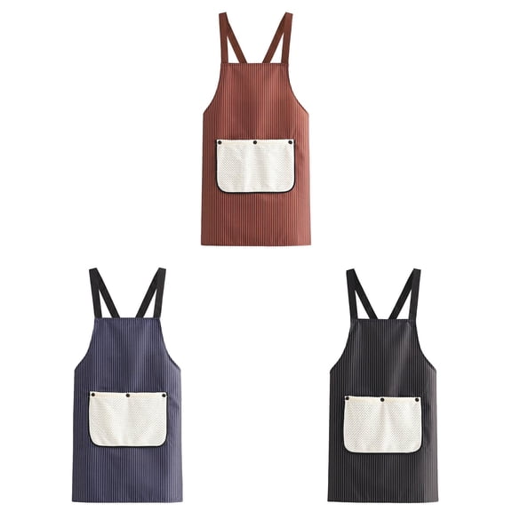 Set of 3 Apron with Towel Attached and Pockets for Women Men,Cross Back Design Kitchen Aprons