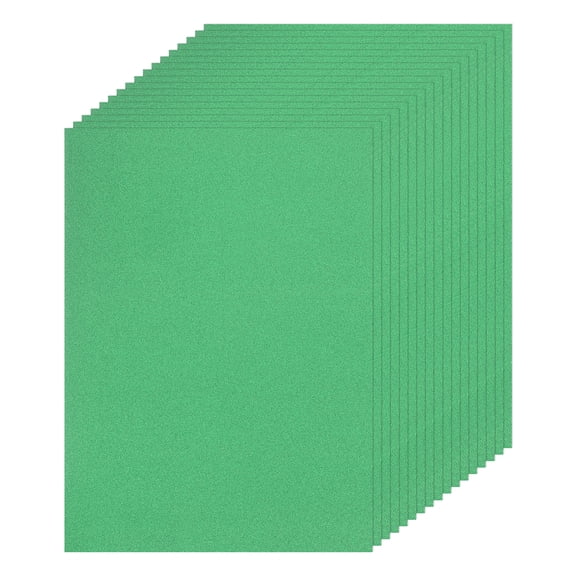 Uxcell 25 Sheet A4 Glitter Grass Green Card Stock, 8"x11", Shimmer Paper, 250gsm for DIY Crafts