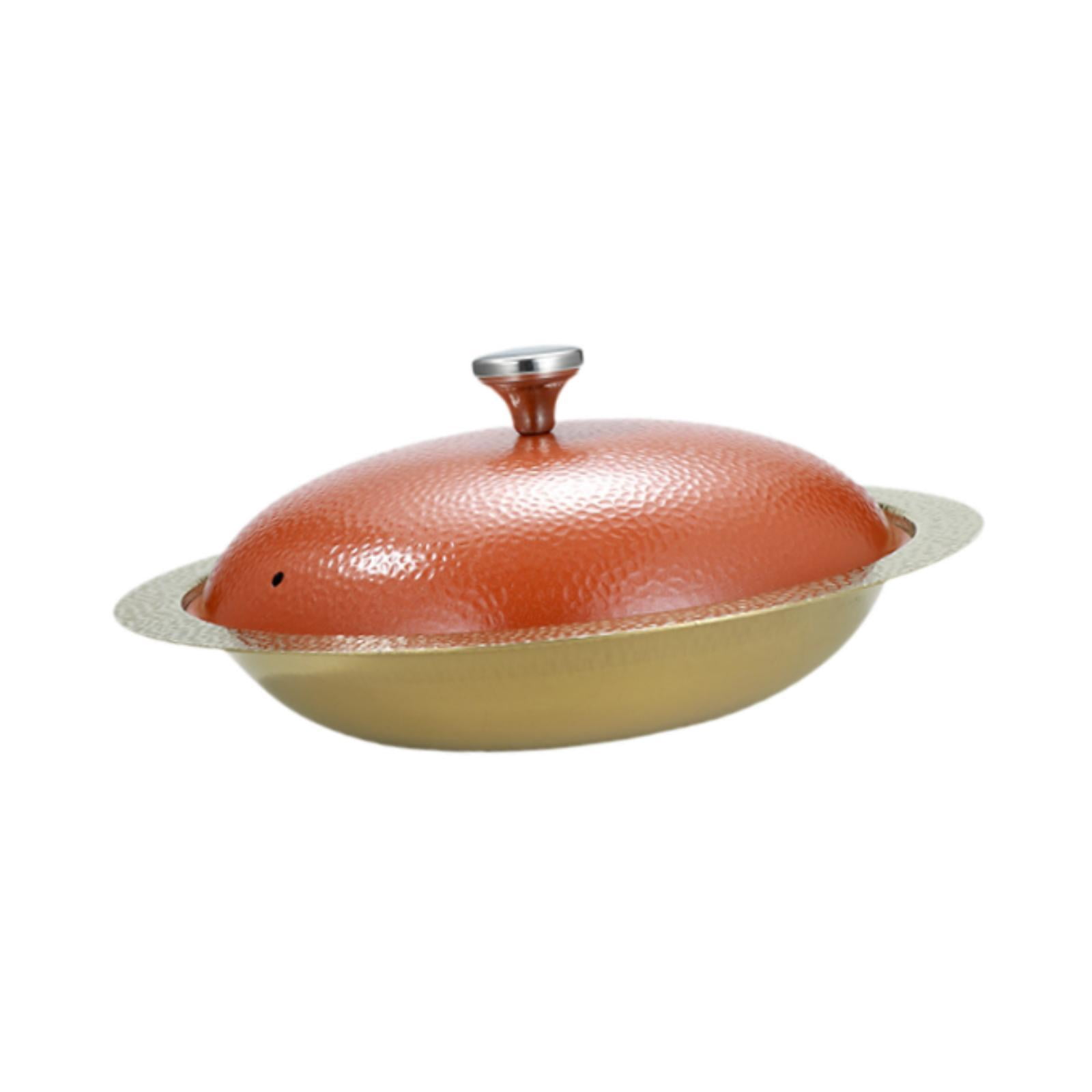 TISHITA Stainless Steel Pot Hot Pot Korean Ramen Pot with Lid Food Making Pot Dry Pots Kitchen Utensil Instant Noodle Pot Seafood Pot 25.5cm