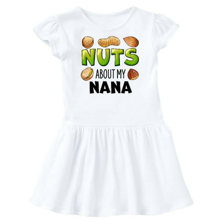 

Inktastic Nuts About My Nana Peanut Almond Pistachio Gift Toddler Girl Dress