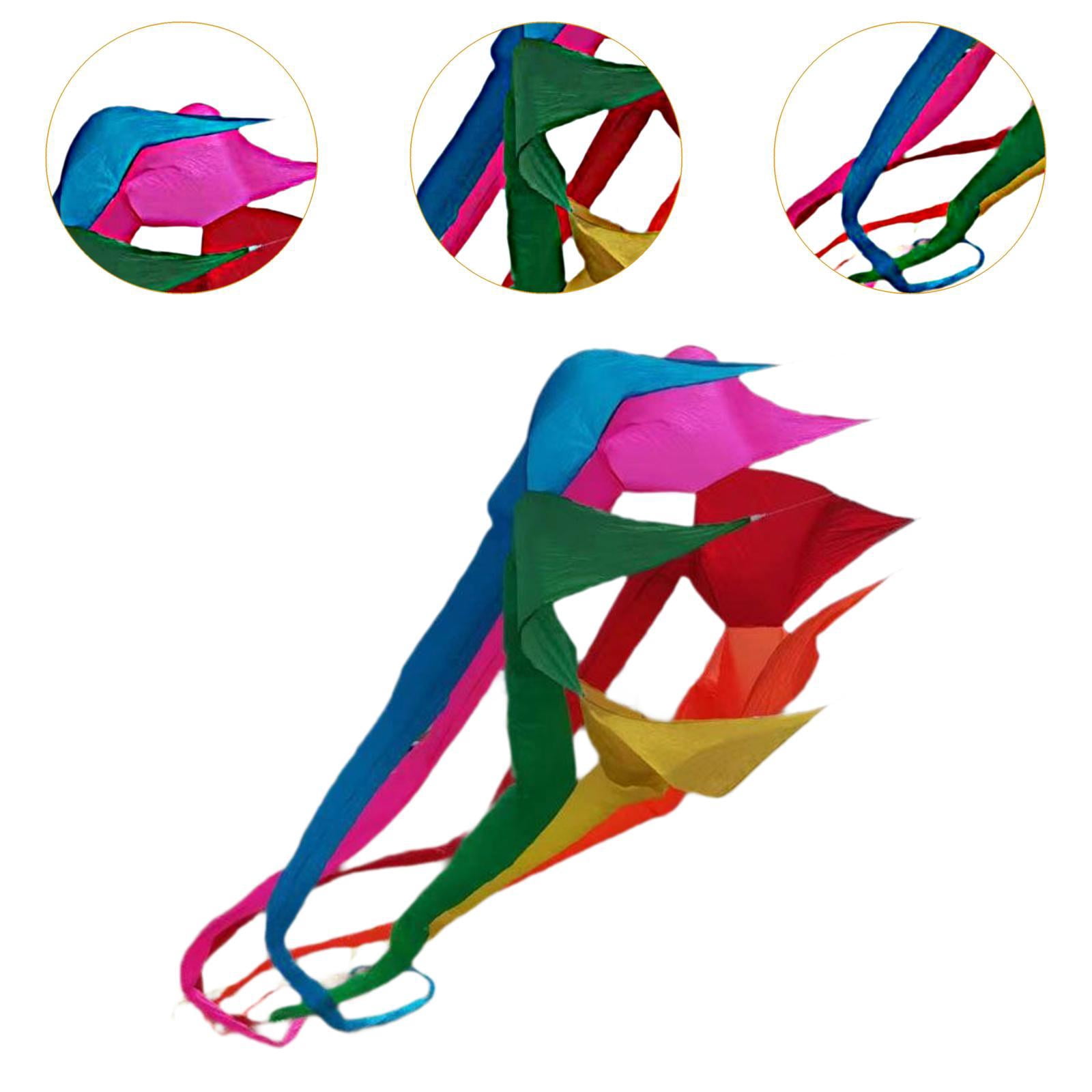 Baoblaze Long Tail Kite Decorative Popular Rotating Tube Kite for Park Grasslands Sea Multicolor