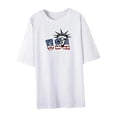 thumbnail image 2 of Camiseta de manga corta para mujer, camiseta informal cómoda a la moda para mujer, camisetas de verano para el trabajo, deportes, desplazamientos call Blanco, 2 of 8