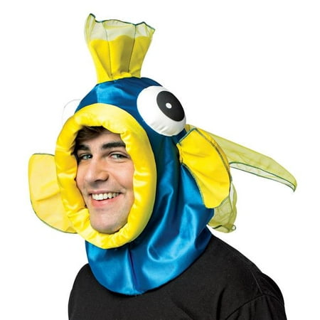 Fish Open Face Blue Costume