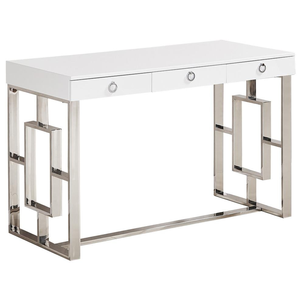 Contemporary 3 Drawer Writing Desk Walmart Com