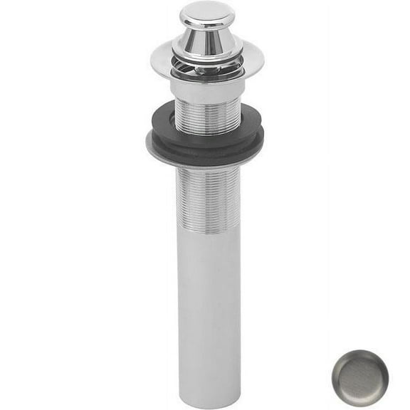 Westbrass Lift and Turn Lav Drain without Overflow Holes - Satin Nickel