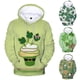 thumbnail image 4 of Sudadera con capucha y estampado de trébol de cuatro hojas para mujer y hombre, ropa con estampado 3D, para otoño e invierno, popular, para el día de San Patricio, 4 of 5