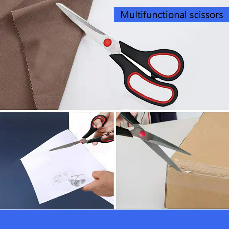 LIVINGO 8.5 Scissors All Purpose, 3 Pack Ultra Sharp Blade Shears,  Professional Ergonomic Comfort Grip Scissors for Office School Home  Supplies