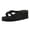 Black, variant on Slippers for Women,Ladies Shoes Wedge Thick Sole Flip Flops Fashion Comfortable Soft Beach Flip Sandals Slippers,Womens Slippers,Black,7.5
