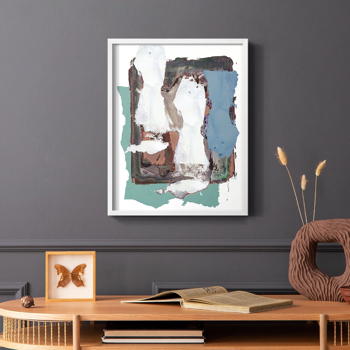 Brights Soft Wash I Framed Print in White Solid Wood Framed Print No Nail Hanging