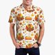 thumbnail image 1 of Balery Thanksgiving With Turkey Camisa Polo de Hombre con Estampado, de Manga Corta y Tejido Medio, Camisa Tipo Golf Polo-3X-Large, 1 of 6