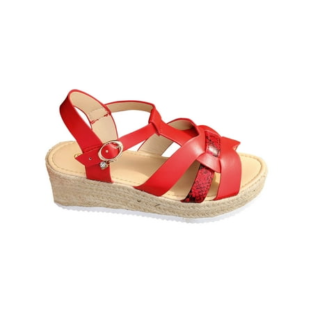 

Womens Wedge Sandals Snake Print Leather Espadrille Roman Sandals Comfortable Buckle Peep Toe Dress Prom Wedding Bride Sandals Fashion Ladies Summer Platform Shoes