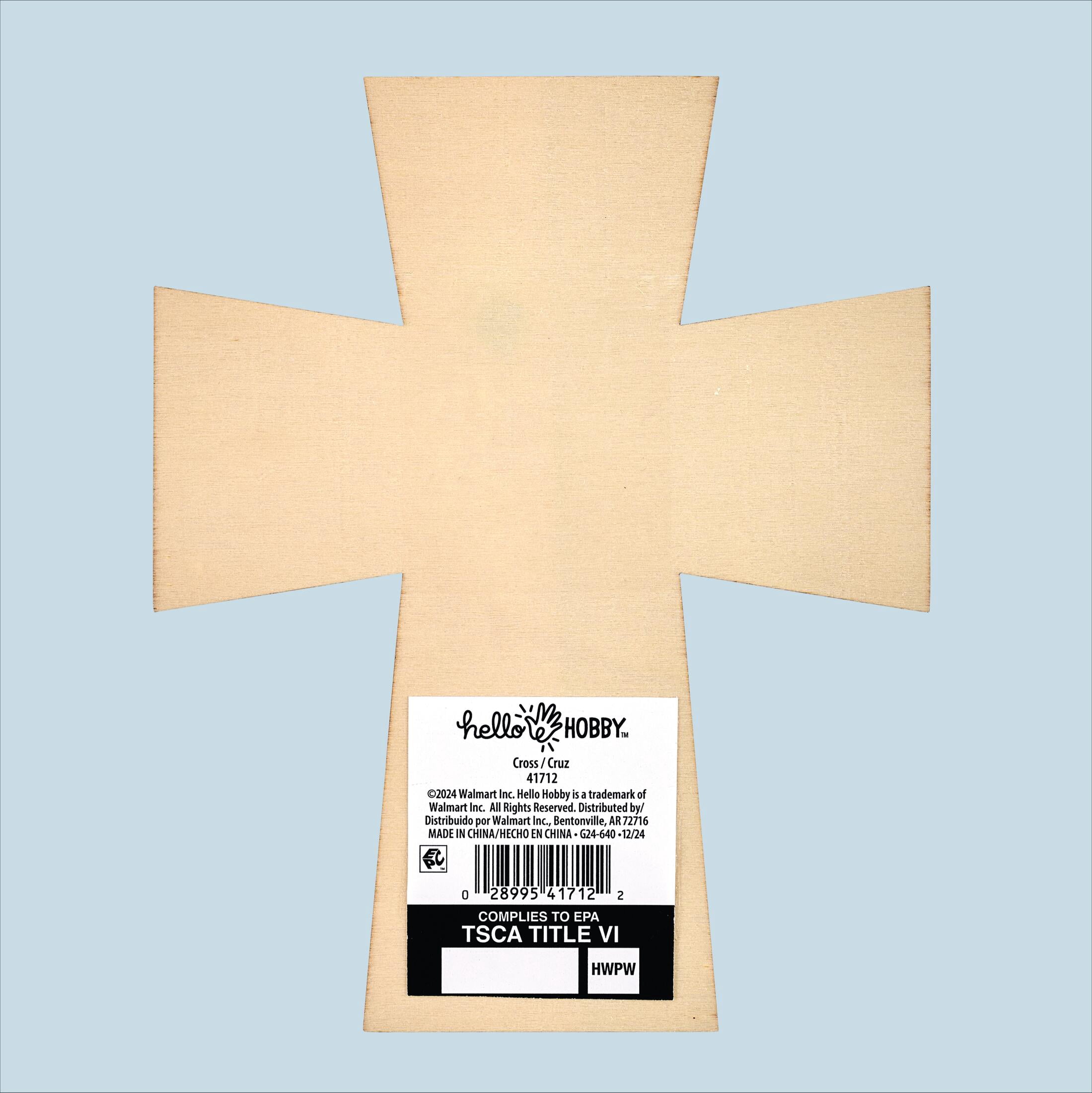 Hello Hobby 7" Wood Shape, Cross