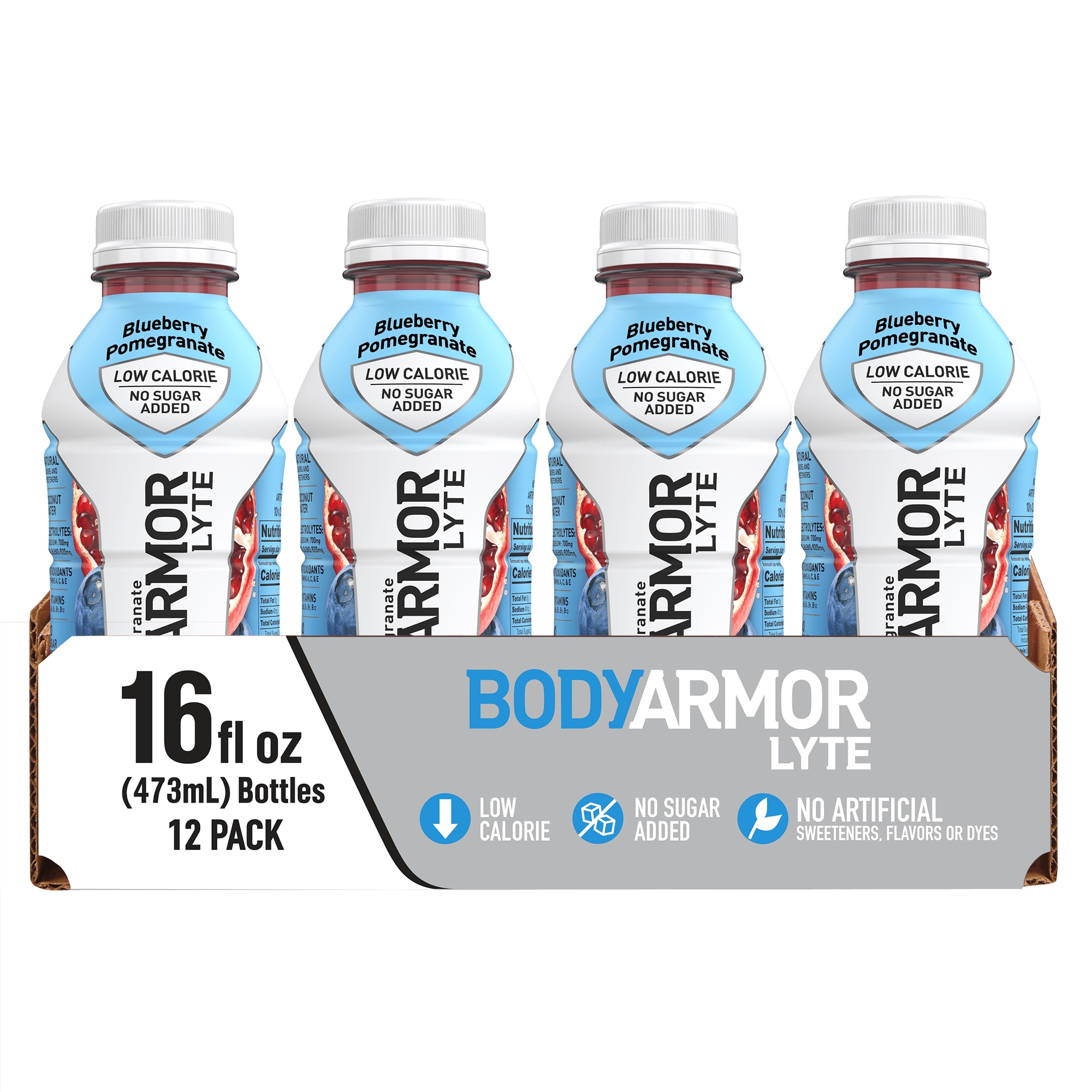 BODYARMOR LYTE Sports Drink, Blueberry Pomegranate, 16 Fl. Oz., 12