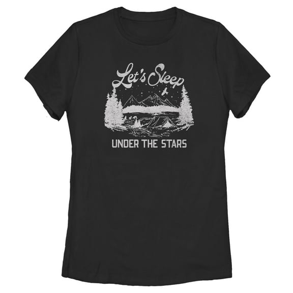 Women's Lost Gods Let's Sleep Under the Stars  Graphic T-Shirt
