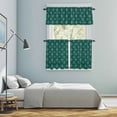 thumbnail image 6 of Bohemia Kitchen Curtains Valances and Tiers Set of 3 Abstract Gingham White Circle Traditional Ethnic Texture Tier Curtains and Valance with Rod Pocket for Small Windows, 27.5"x24", 6 of 9