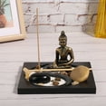 thumbnail image 3 of Mini Jardín Zen Con Estatua de Buda, Jardín Zen, Bandeja Dede Buda, Decoración Innovadora para El Hogar, Sala de Estar, Adorno Artesanal de Resina, Relajación, Composición, 3 of 7