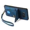thumbnail image 7 of Nalacover for Samsung S8 Plus, Slim Case Wallet with Credit Card Holder, Back Flip Premium Leather Magnetic Clasp Kickstand Wirst Hand Strap Shockproof Cover for Samsung Galaxy S8 Plus,blue, 7 of 7