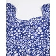 thumbnail image 4 of MoomayaWomens PrintedSquare Neck Summer Dress,Short PuffedSleeves Tiered Cotton Dress, 4 of 8