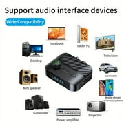 Bluetooth Transmitter Receiver, Bluetooth 5.3 Audio Adapter for 3.5mm Jack Aux / RCA for Home Stereo / Smartphone/ Tablet / Laptop / Car, Suport Most with Audio Transmitter Receiver