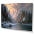 thumbnail image 2 of Designart "Early Morning View Of Lake And Moutains" Landscape Mountains Lake Wall Art For Bathroom, 2 of 5