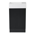 thumbnail image 4 of Glavbiku Bathroom Vanity with Sink & Ceramic Top,2 Tier Shelf,Toilet Rolls Holder,18.6" W,Black, 4 of 12
