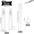 thumbnail image 4 of Paquete de 20 botellas de perfume de vidrio transparente de 15 ml (0,51 oz) rellenables, portátiles, con pulverizador de niebla fina, con embudo y gotero para aceites esenciales, perfumes y, 4 of 8