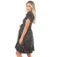 thumbnail image 3 of Maternity Ruffle Dress with Butterfly Sleeves and Adjustable Belt, 3 of 4