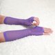 thumbnail image 4 of Guantes Sin Dedos Allegra K Codo Longitud para Mujer Lavanda una talla, 4 of 5