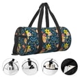 thumbnail image 5 of Bingfone Blue Floral Print Gym Duffle Backpack for Men Women,Travel Weekender Carry-On Bags with Detachable Back Pack Straps for Traveling Overnight Climb Sports, 5 of 8