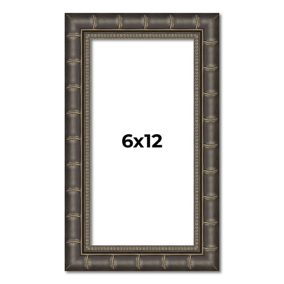 6x12 Frame Black Bamboo Solid Wood Picture Frame Width 1.5 Inches | Interior Frame Depth 0.5 Inches