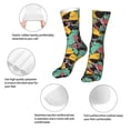 thumbnail image 3 of Xecao Angry Shark Pattern Print Fashion No Heel Casual Crew Socks Cushioned Breathable for Men Women - Moisture wicking,Not easy to fade Suitable for daily, 3 of 7