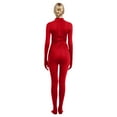 thumbnail image 5 of TOOYOU Womens Full Body Bodysuit With Long Sleeves And Legs Solid Color Dance Elastic Tight Fitting Clothes For Performance And Stage, 5 of 6