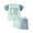 Blue, variant on ZACPNCV Toddler Baby Girl Clothes Short Sleeve T Shirt Shorts Two-piece Set Newborn Outfit Baby Summer Mother's Day Clothes Blue 12-18 Months