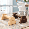 Piralettes Wooden Push Up Bars For Floor | Parallettes - Walmart.com