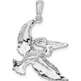 thumbnail image 3 of Sterling Silver Polished Flying Pelican Pendant - Jbsp, 3 of 5