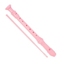 LOLIPPYY 1Set 8 Hole Soprano Recorder Instrument Pink Plastic Lightweight for Music Playing