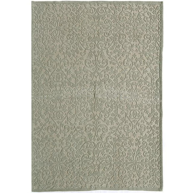 Due Process Stable Trading Aubusson & Cutpile Lattice Sage Area Rug, 6 x 9 ft.