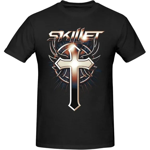 RARE Skillet Band Logo Band Short Sleeve T Shirt All Size For Men AG485