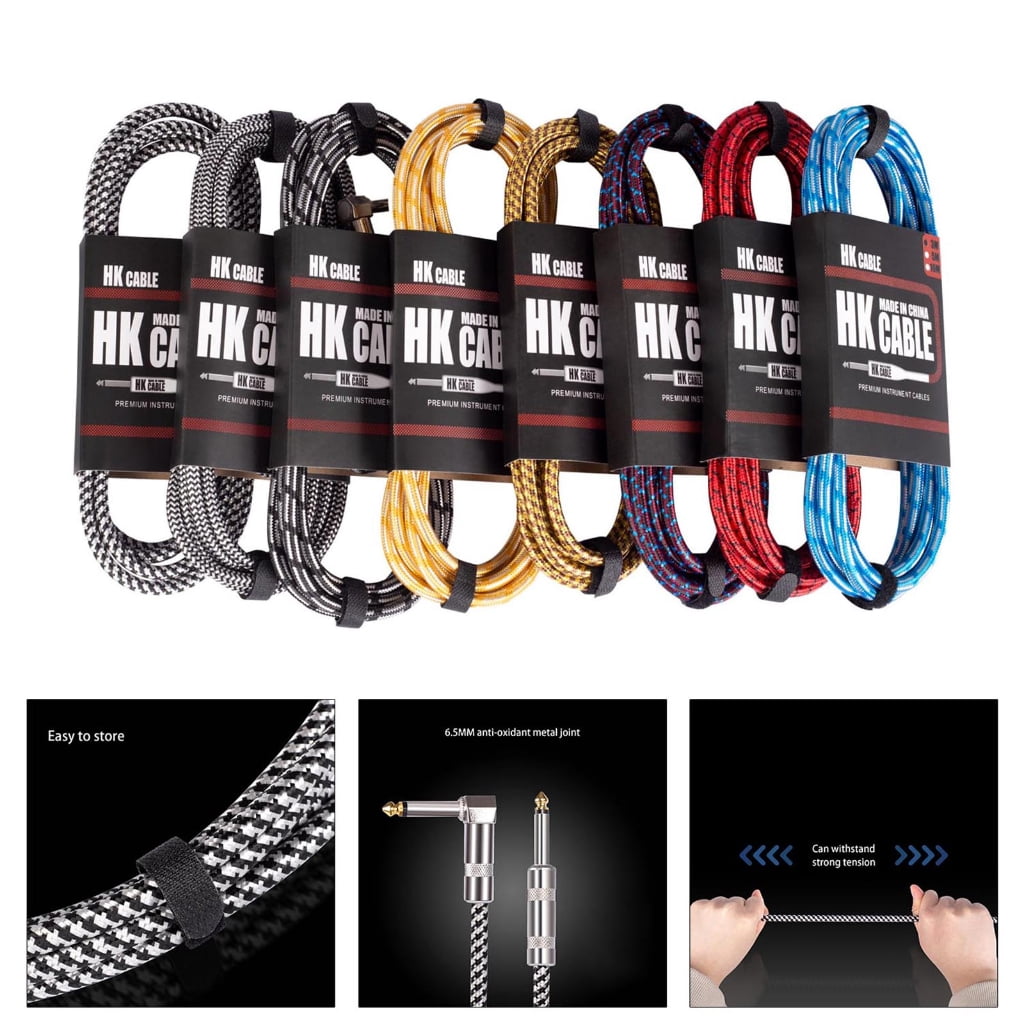 Guitar Cable Bass Cable Professional Guitar Cable Random Color Noise Reduction Cable Suitable for Stage and Studio Use