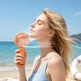 thumbnail image 6 of Portable Handheld Fan,Powerful Personal USB Rechargeable Fan with 5 Speeds,Small and Cute Cooling Fan with LED Display & Hanging Buckle for Office/Travel/Home,Orange, 6 of 7