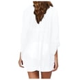 thumbnail image 4 of Baberdicy Blouses for Women, Loose Casual Kimono Women's Swimwear Cardigan Chiffon Beachwear Sheer Tops Capes Women's Coat Women's T-Shirts White, 4 of 7