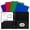 Multicolor-5CS, variant on Vivin 5-Pack Plastic Folders with 3 Prongs and 2 Pockets, Assorted Color Lighting Pattern