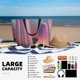 thumbnail image 5 of Disketp Dreamy Moonlit Window Bolsa de Playa de Gran Capacidad, Bolso Impermeable y a Prueba de Arena para Mujer, Ideal para Playa, Piscina y Natación, 5 of 7