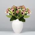 thumbnail image 4 of JHyouerji Artificial Flowers 15 Heads Faux Bouquet Florals Arrangements Decor for Farmhouse Home Wedding Table Centerpiece, Fake Plastic Flower for Vase Decoration, 4 of 7