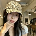 thumbnail image 4 of SikaFu Spring And Autumn American Retro Old Leopard Hats Female Street Tide Cool Personality Shows Face Faces, Small Sunscreen Duck Tongue Caps, 4 of 5