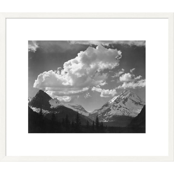 Global Gallery Ansel Adams 'Trees in Glacier National Park, Montana - National Parks and Monuments, 1941' Framed Wall Art